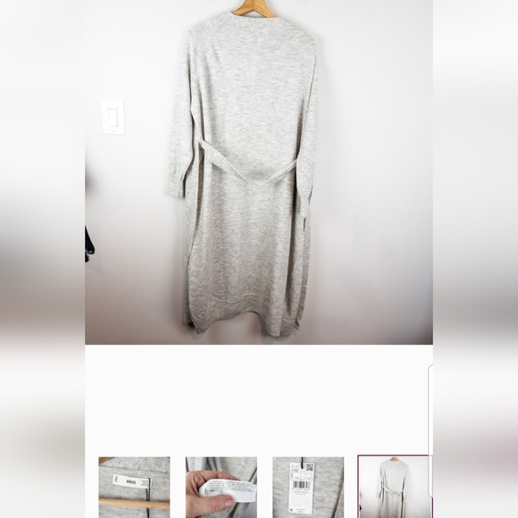 Mango womens cardigan with belt - Picture 2 of 5